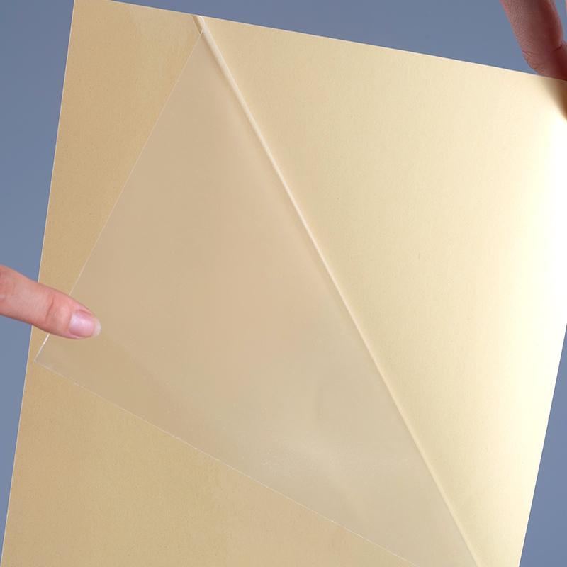 Rouleau géant d'étiquette d'impression d'autocollant de vinyle de film de polyester auto-adhésif transparent 50mic