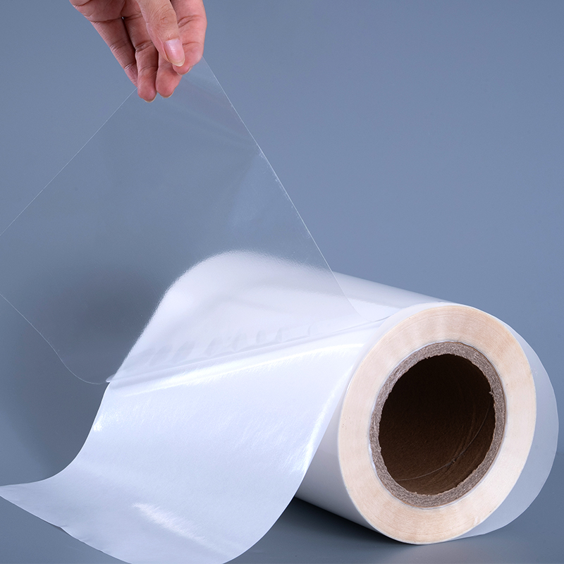 Rouleau géant d'étiquette d'impression d'autocollant de vinyle de film de polyester auto-adhésif transparent 50mic