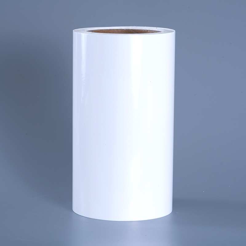 Matériaux d'étiquette de film vinyle PET brillant 25mic avec rouleau géant adhésif acrylique pour impression à jet d'encre