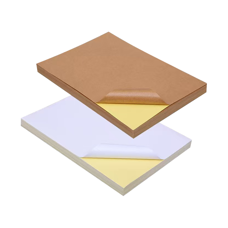 papier d'emballage 85gsm auto-adhésif avec colle acrylique et revêtement jaune