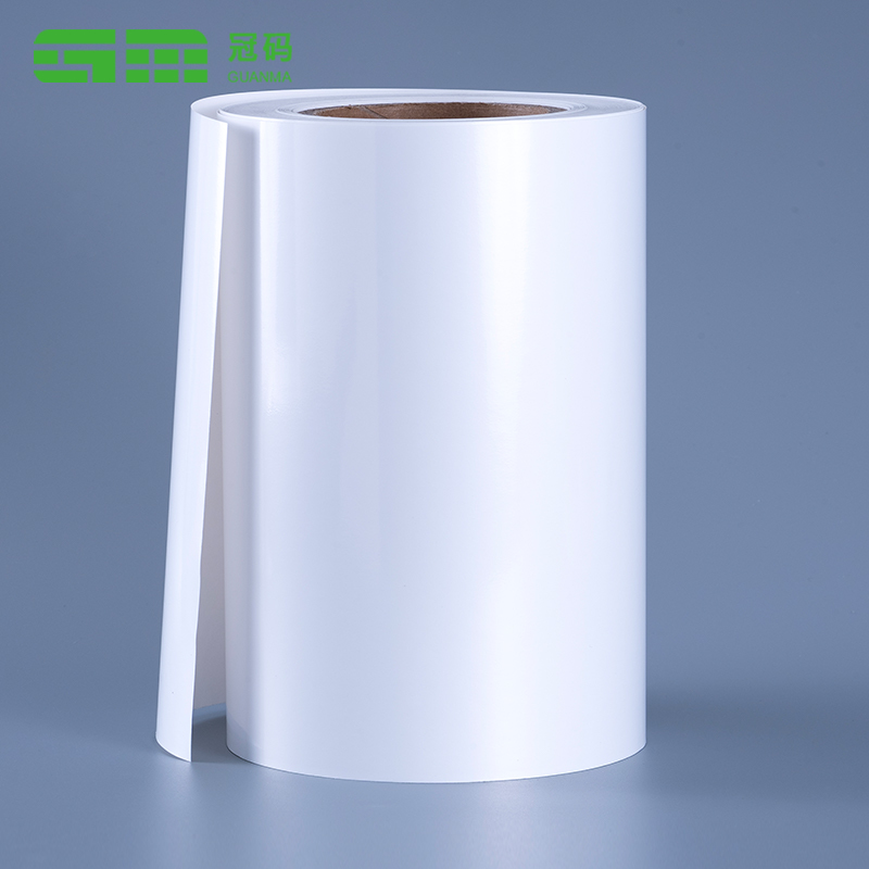 Rouleau géant de papier d'étiquettes auto-adhésives PP blanc brillant 60 microns avec adhésif amovible