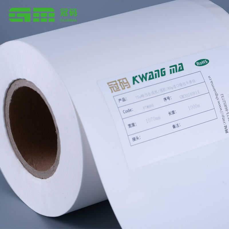 Étiquette adhésive congelée d'emballage alimentaire de papier synthétique blanc mat de pp